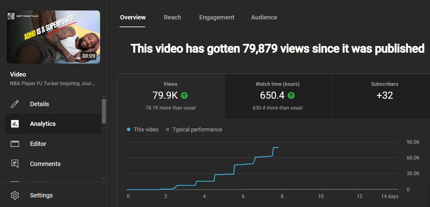 Single Video — 79.9K Views After Optimization — YouTube SEO result screenshot